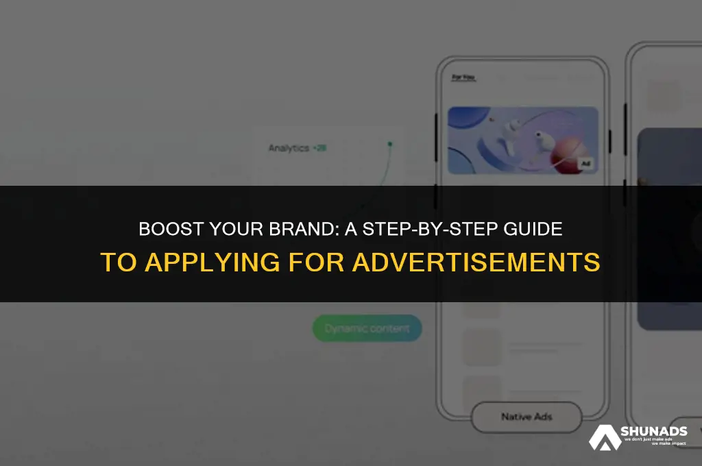 how to apply for advertisement