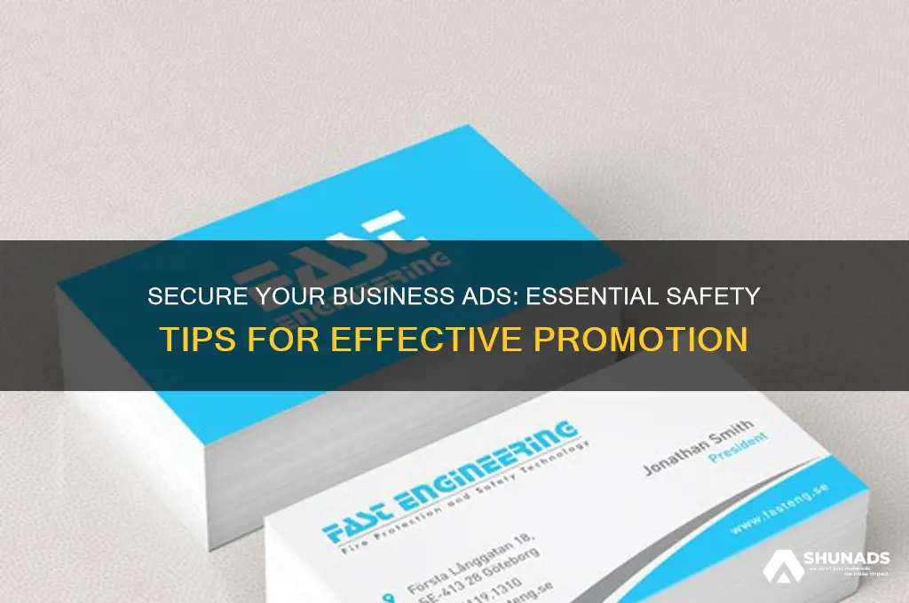 how to be safe when advertising a business