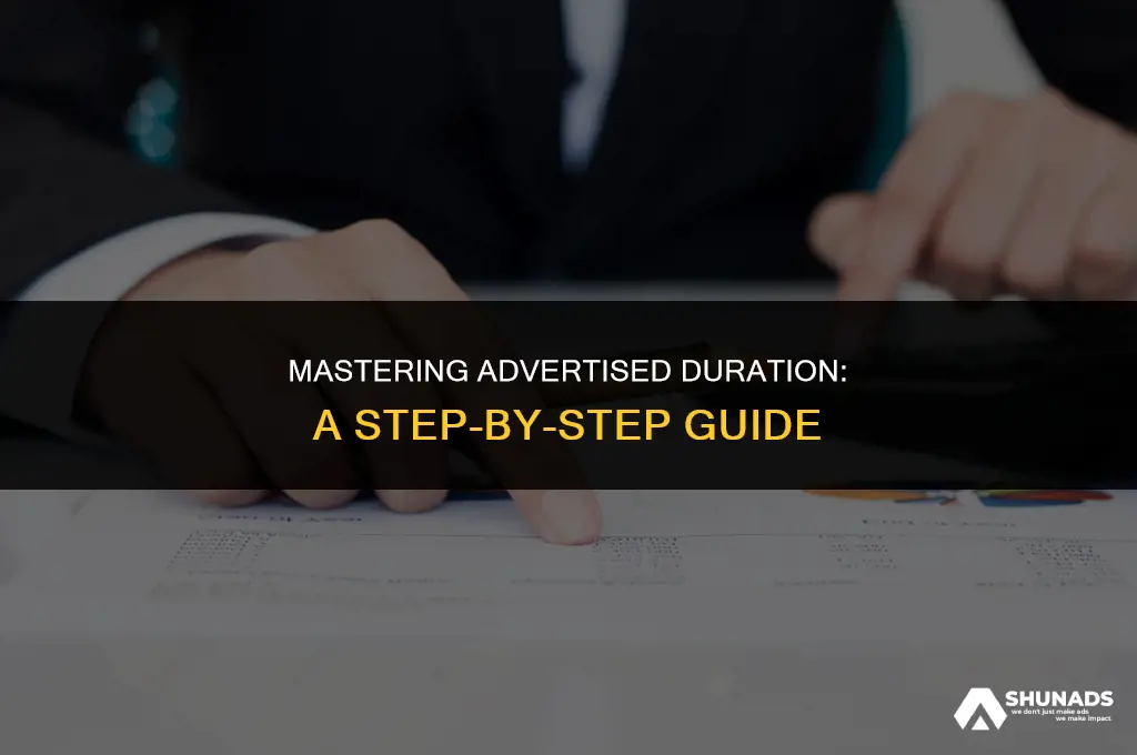 how to calculate advertised duration