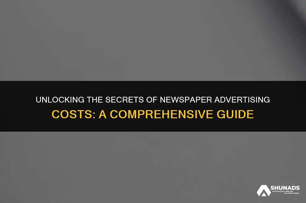 how to calculate newspaper advertising