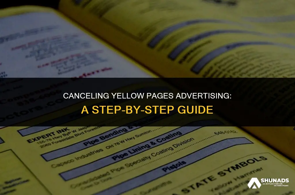 how to cancel yp advertising