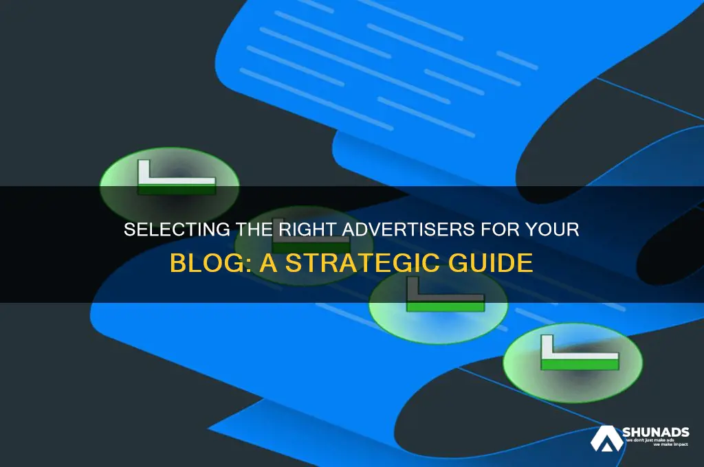 how to choose who can advertise on my blog