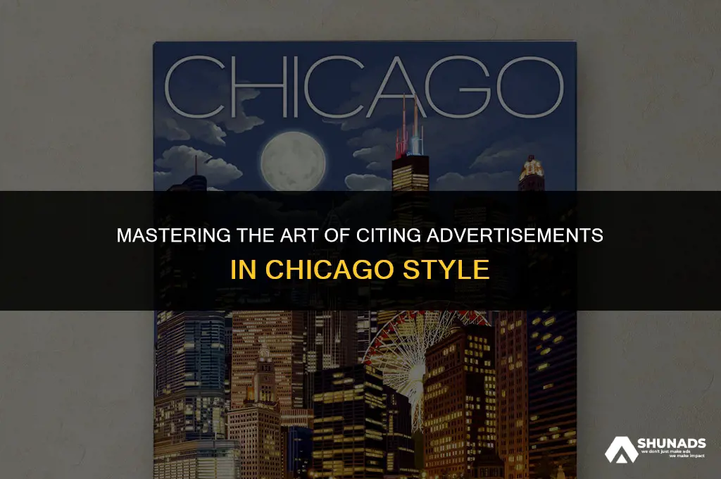 how to cite advertisement chiago