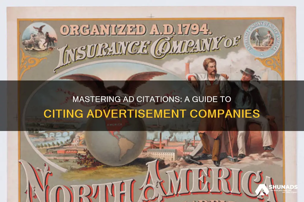 how to cite an advertisement company