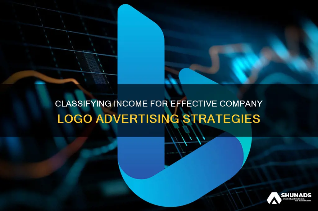 how to classify income for advertising a company logo
