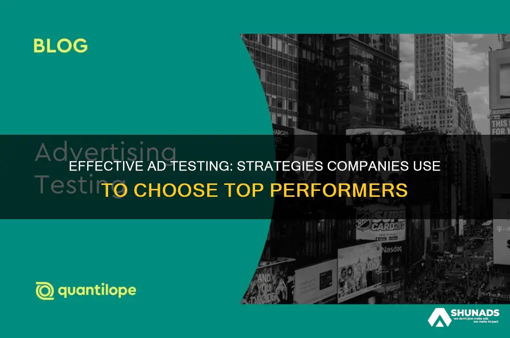how to companies test which advertisements are best