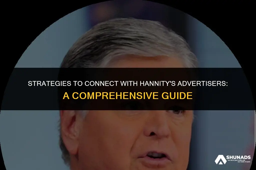 how to contact hannity advertisers