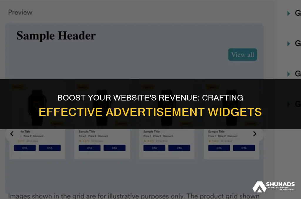 how to create advertisement widget