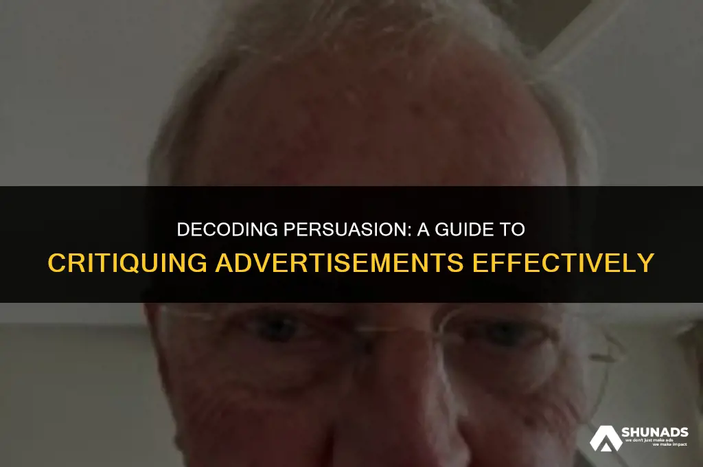 how to critique advertisements