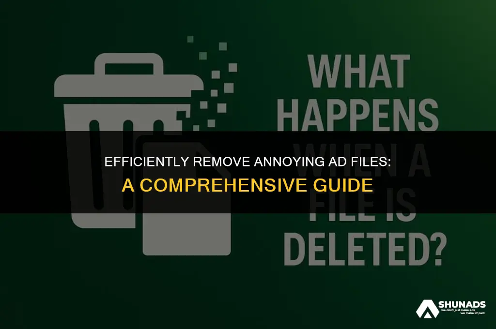how to delete advertisement files