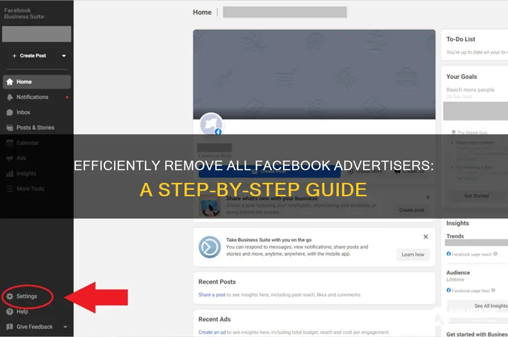 how to delete all advertisers on facebook