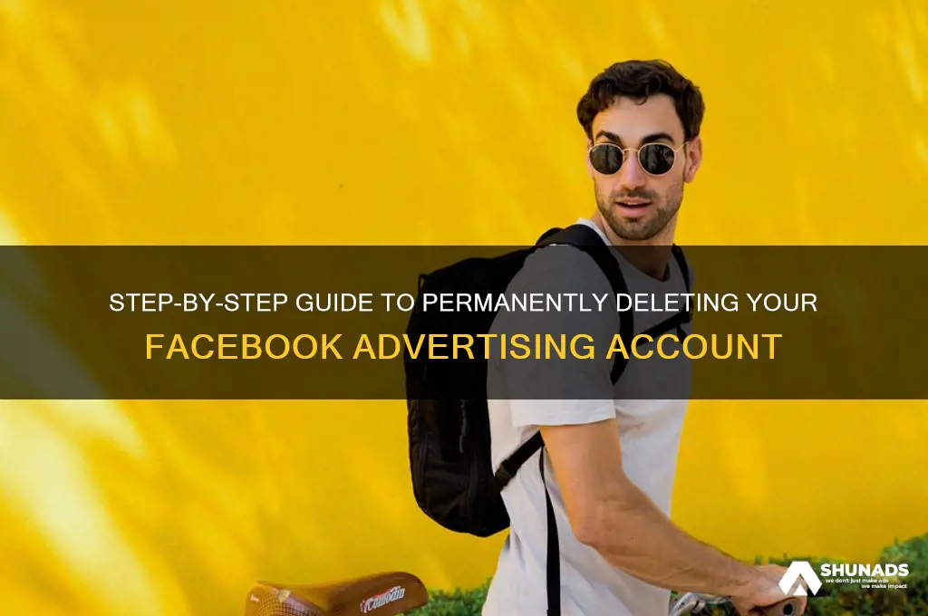 how to delete facebook advertising account