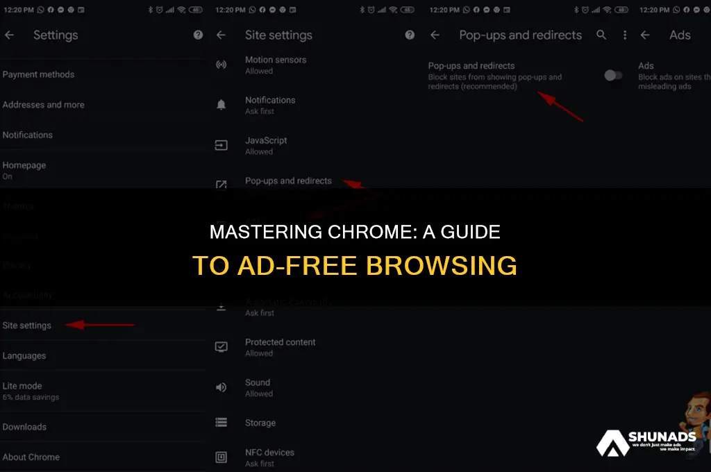 how to disable chrome advertisement