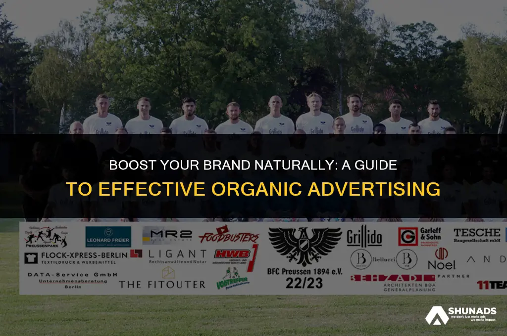 how to do organic advertising