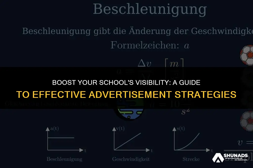 how to do school advertisement