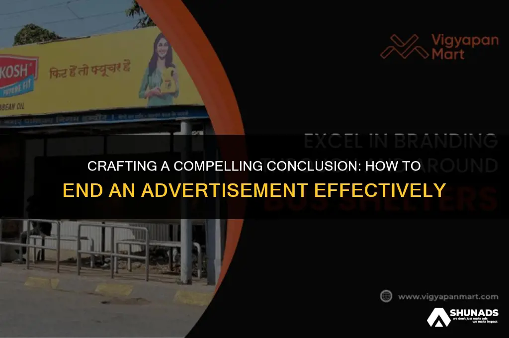 how to end a advertisement