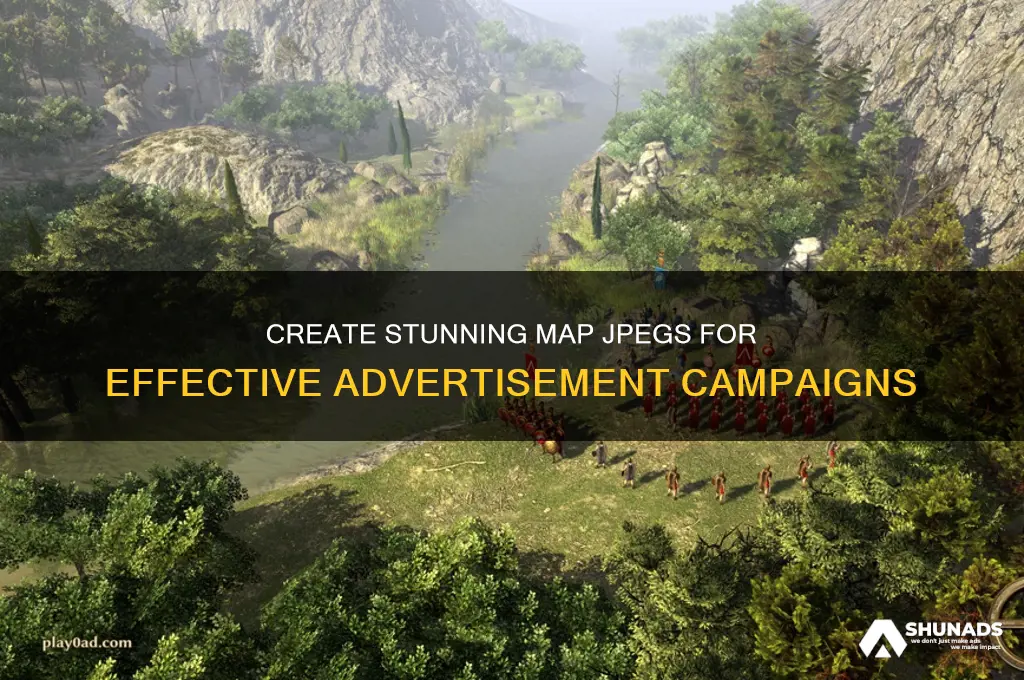how to get a jpeg image of map for advertisement