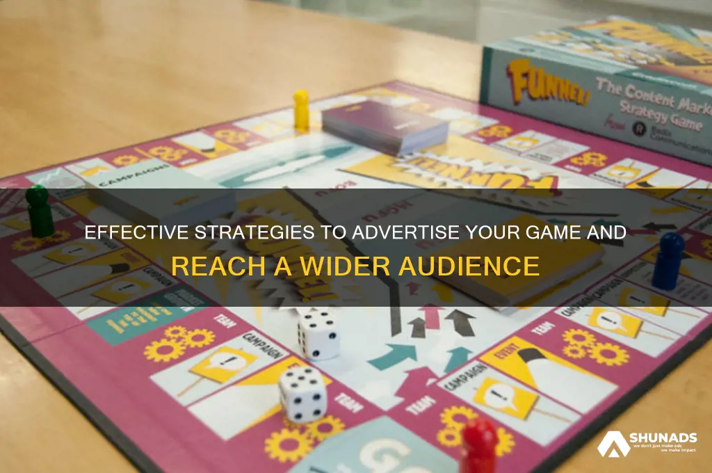 how to get advertise a game