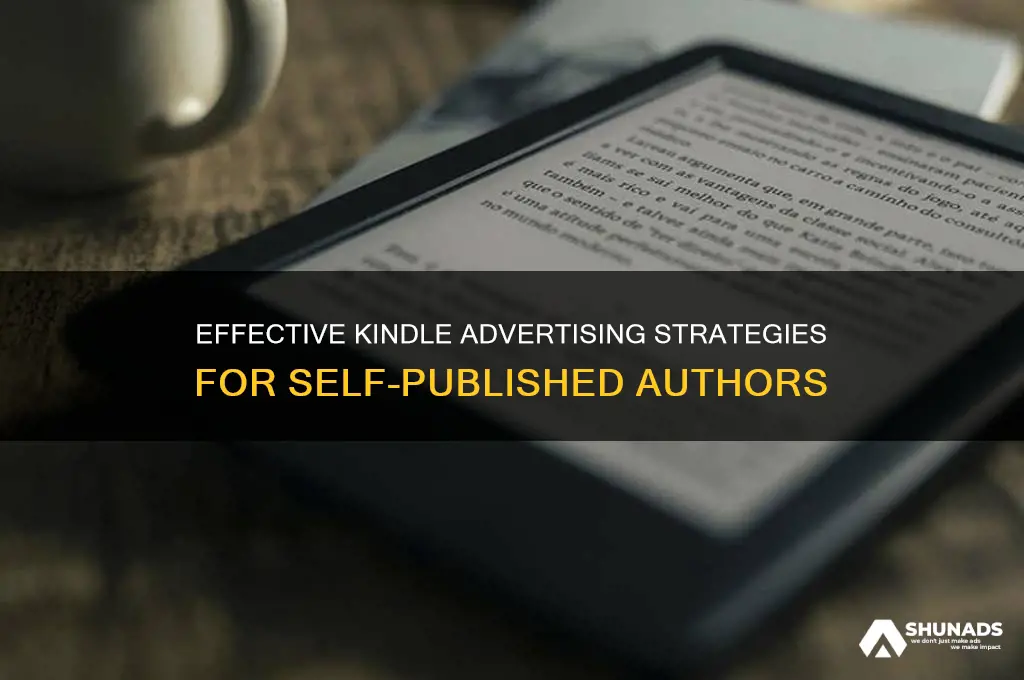 how to get advertise self published books on kindle
