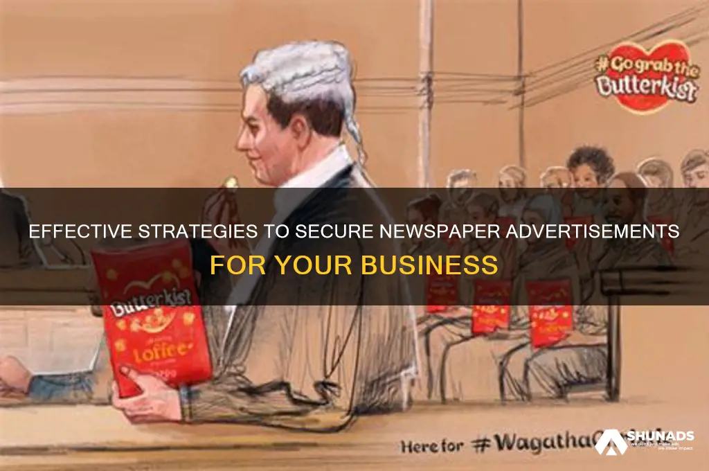 how to get advertisement for newspaper