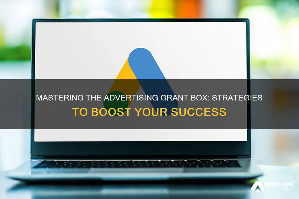 how to get ahead in advertising grant box