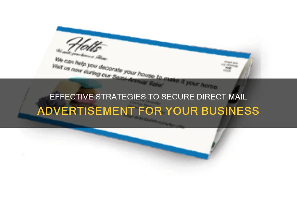 how to get direct mail advertisement