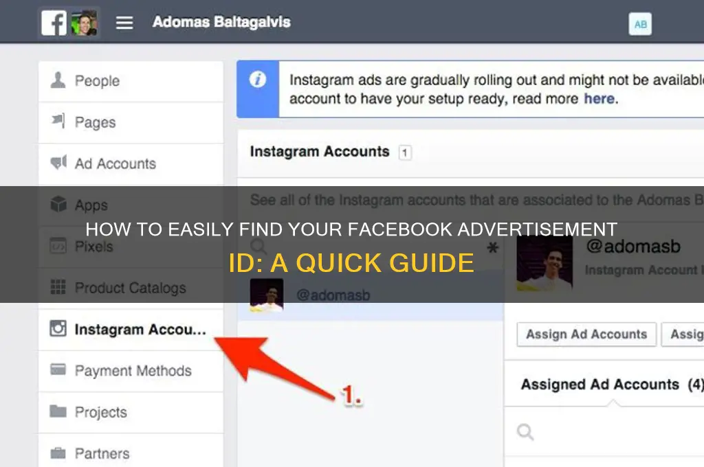 how to get face book advertisment id
