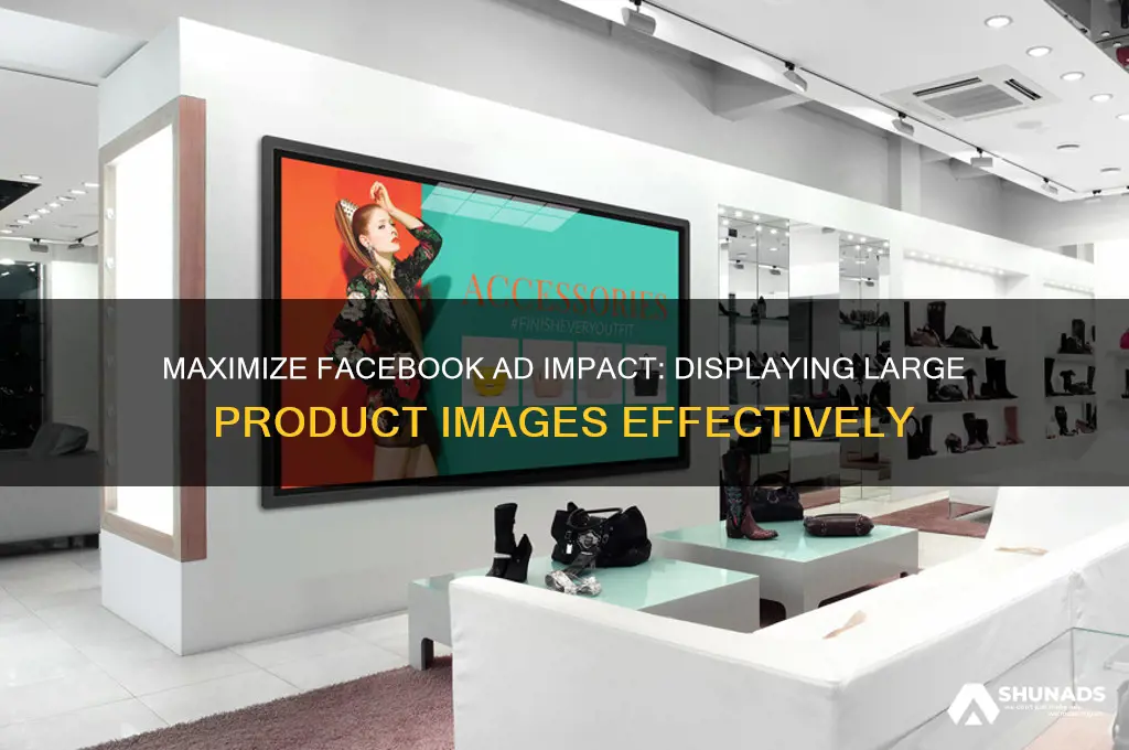 how to get facebook advertisement to show big product image
