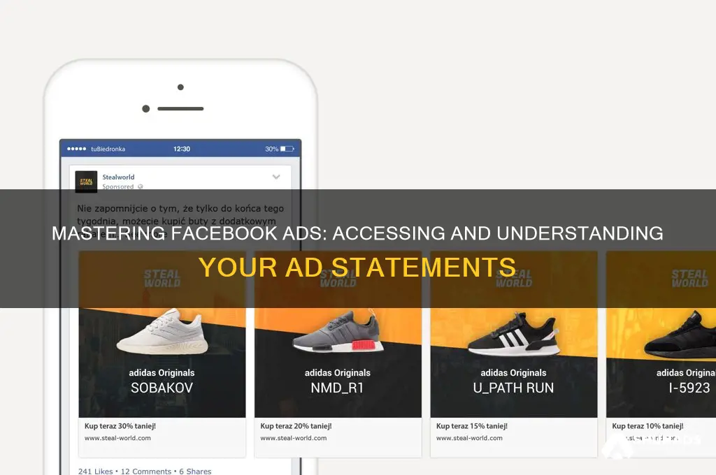 how to get facebook advertisment statments