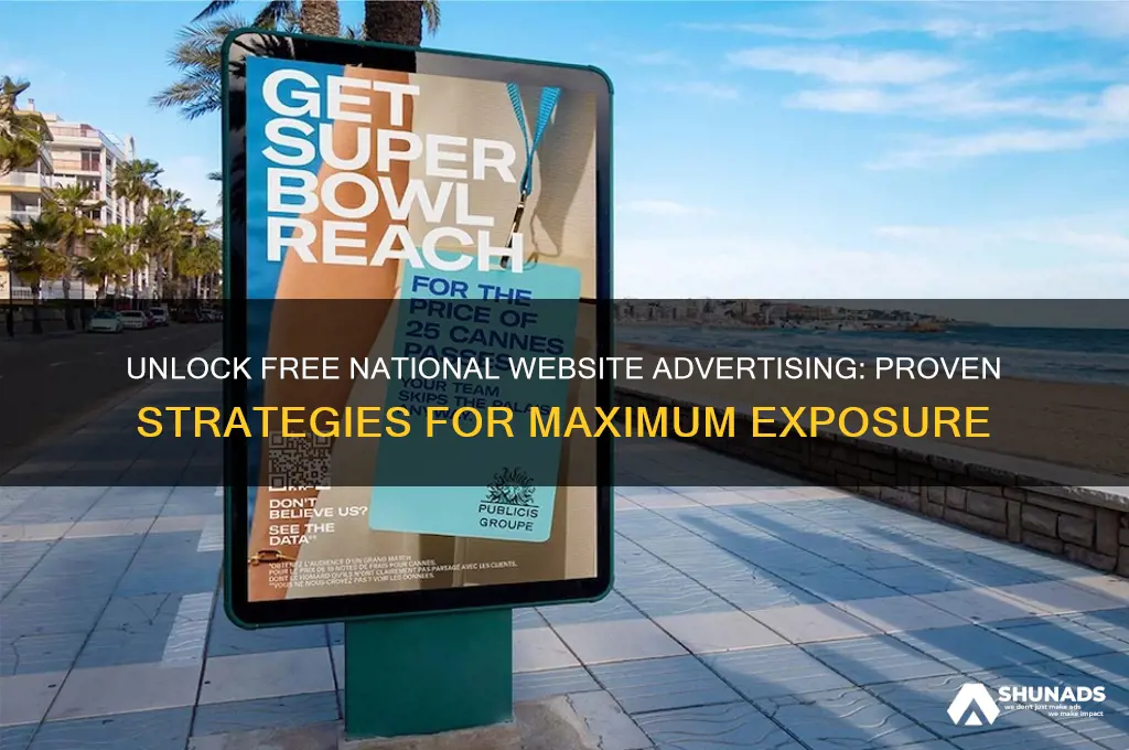 how to get free advertising on national websites