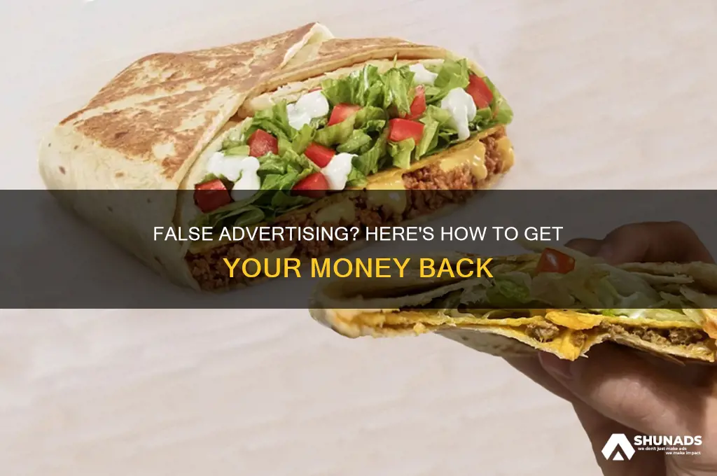 how to get money back from false advertising