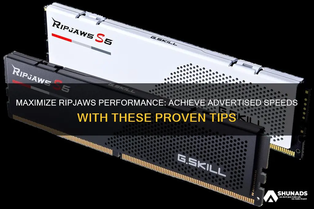 how to get my ripjaws to their advertised speeds