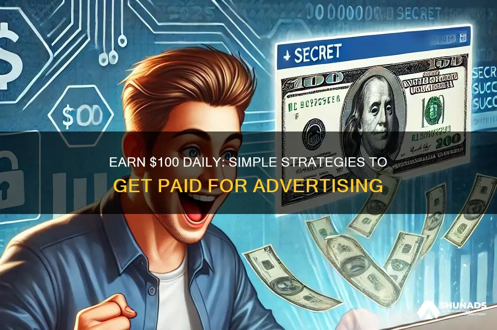 how to get paid 100 dollars a day to advertise
