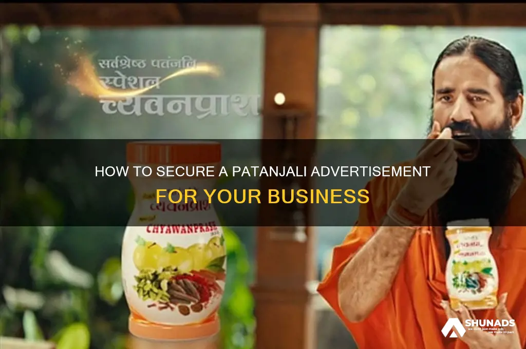 how to get patanjali advertisement