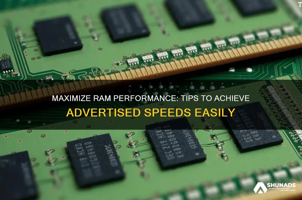 how to get ram to run at advertised speed