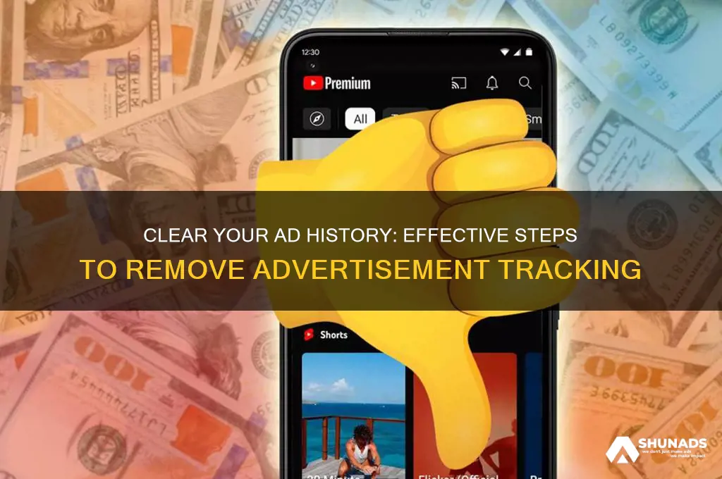 how to get rid of advertisement history