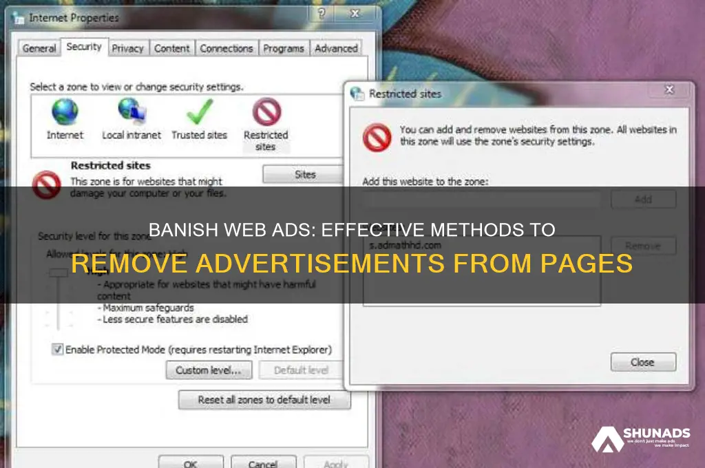 how to get rid of advertisements in web pages
