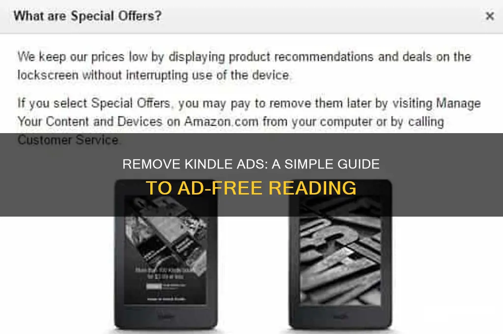how to get rid of advertisements on kindle