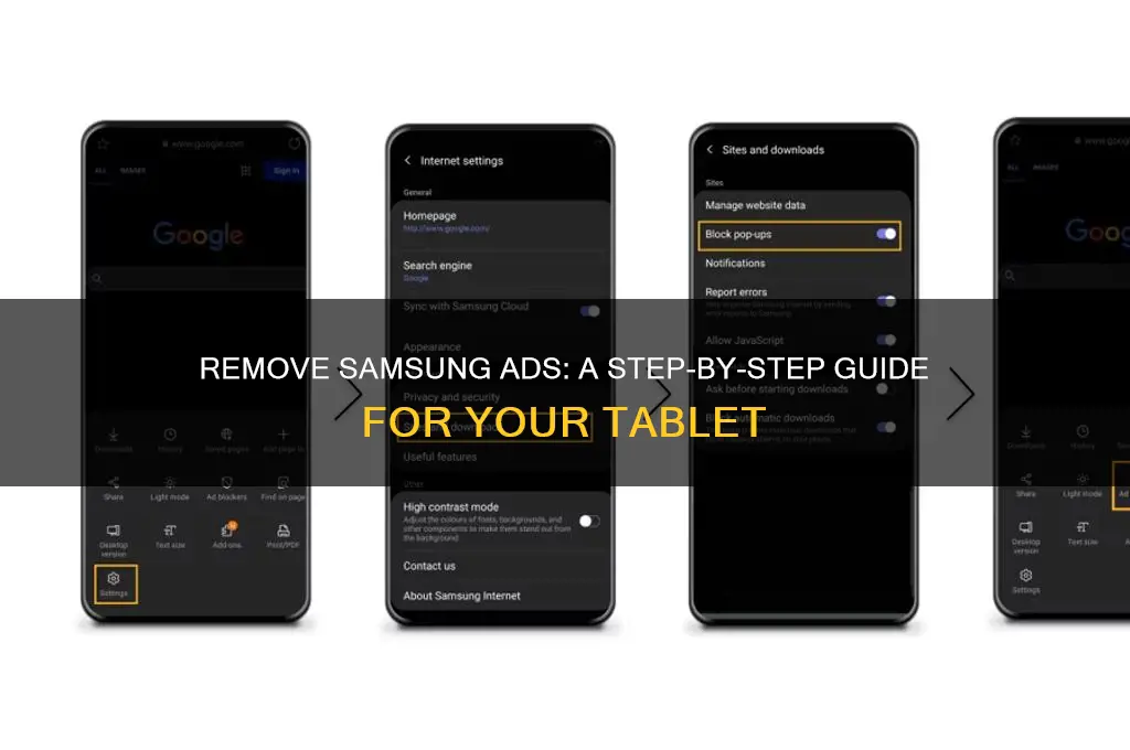 how to get rid of samsung advertising on my tablet