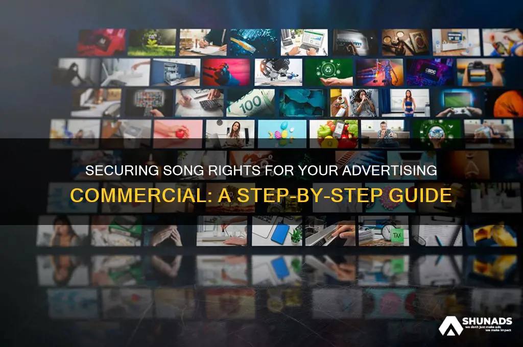 how to get song rights for a advertising commercial