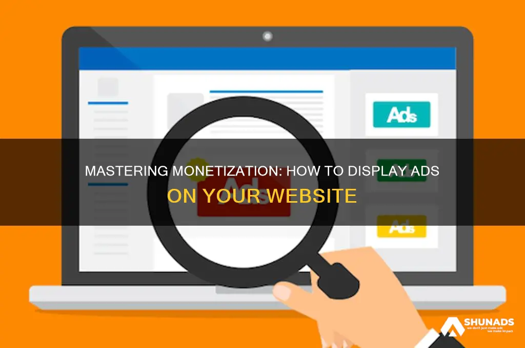 how to get the advertisements on your own page