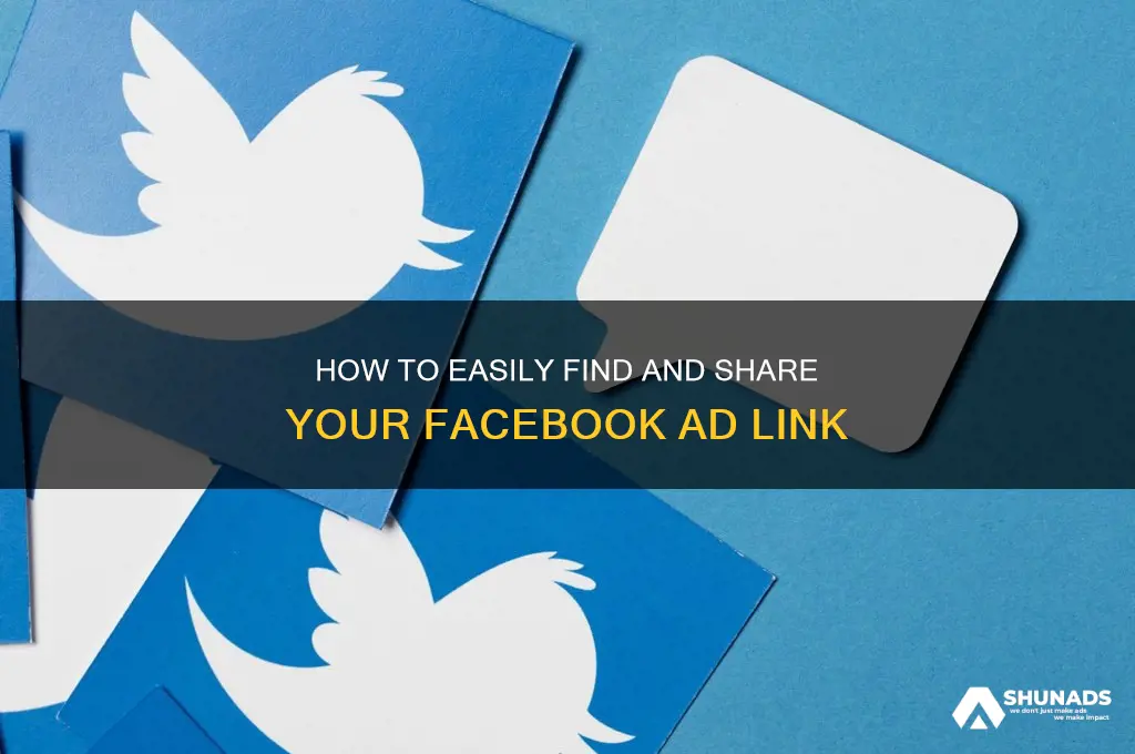 how to get the facebook link for our advertisement