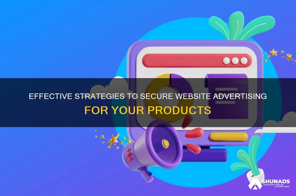 how to get websites to advertise your product