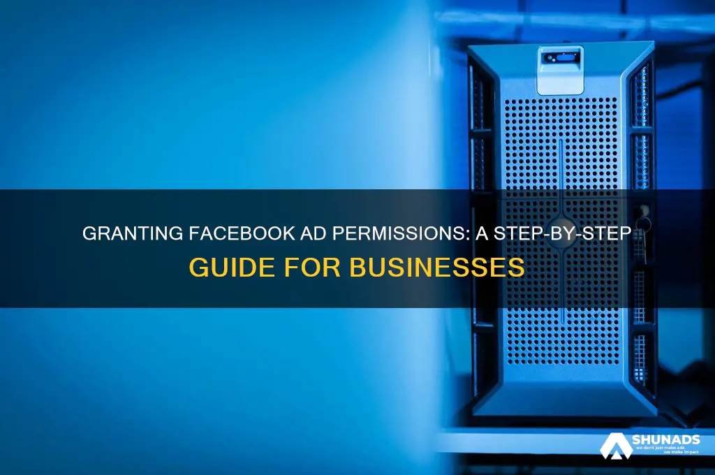 how to give advertising permission on facebook