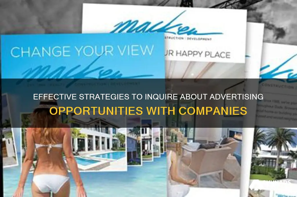 how to inquire about advertising with a company