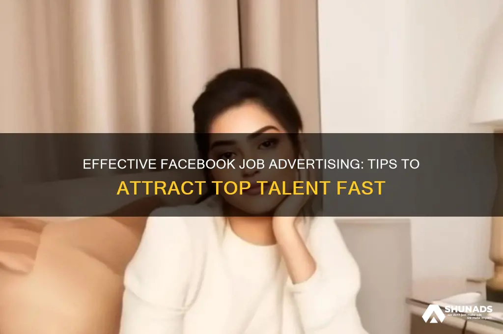 how to job advertise on facebook