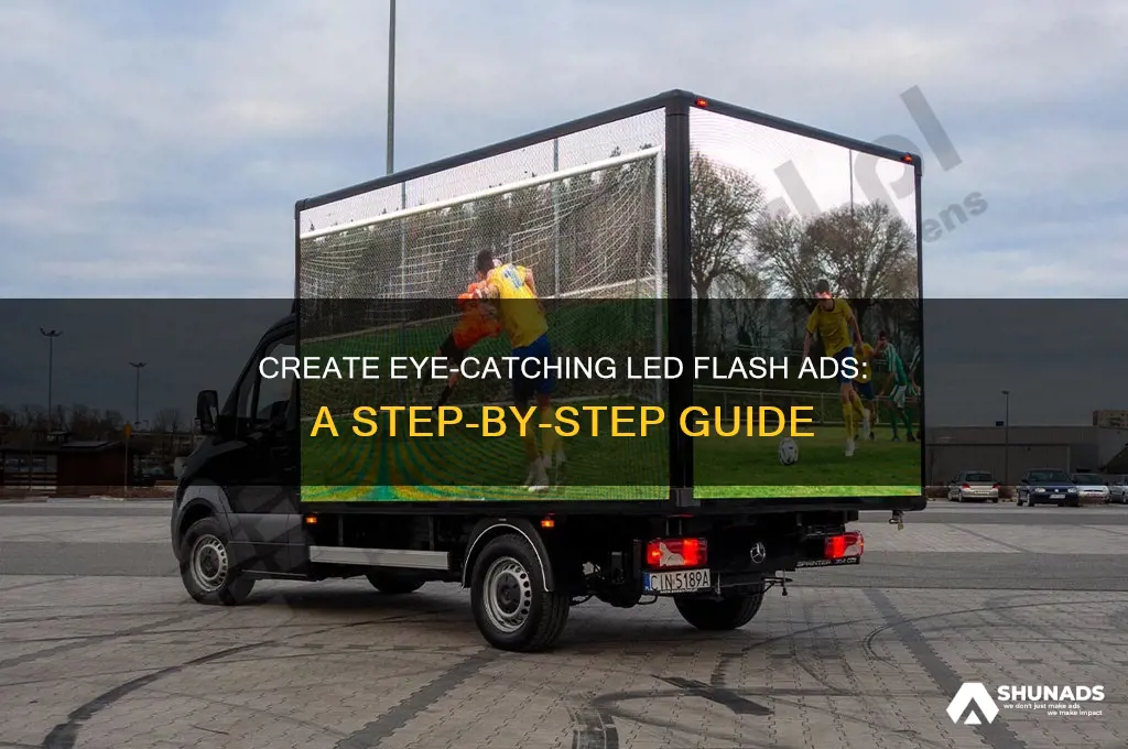 how to make an advertisement text using led flash