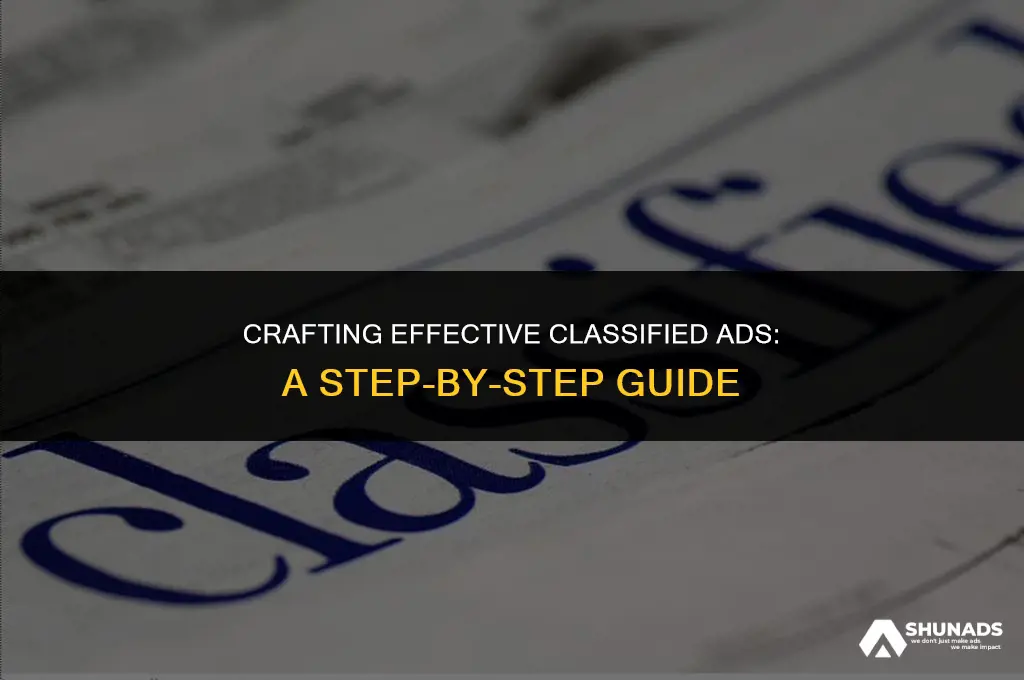 how to make classified advertisement