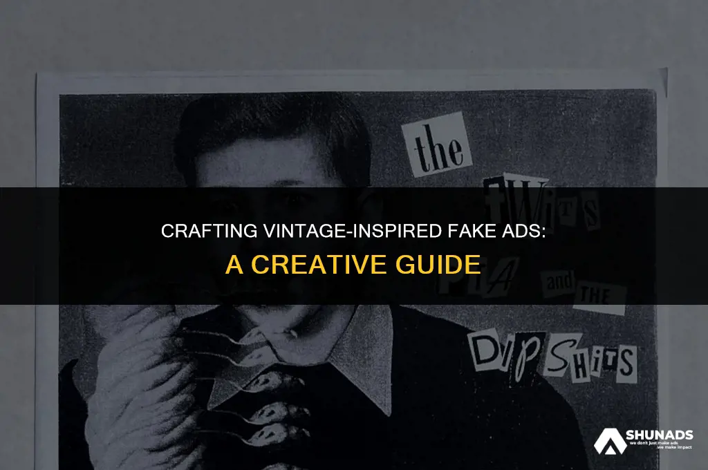 how to make fake advertisement from the gided age