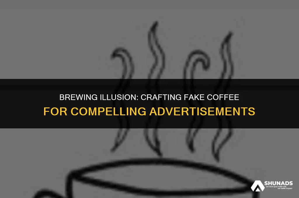 how to make fake coffee for advertising